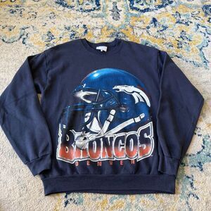 Vintage Denver Broncos Helmet Crewneck